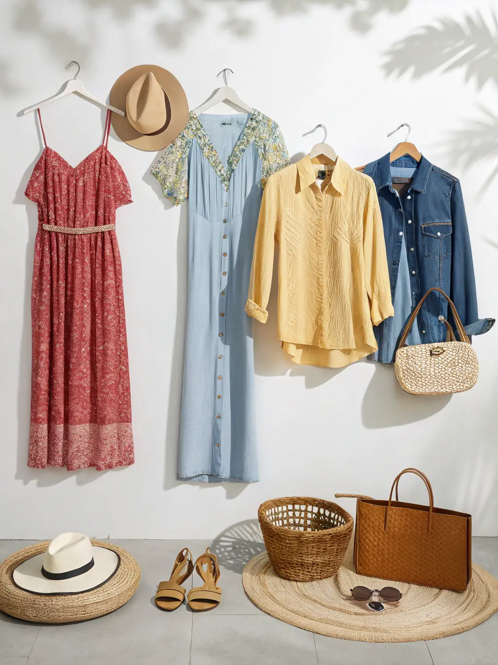 A close-up shot of hands browsing the SanMar catalog, highlighting the variety of apparel and accessories available for customization at Enchanted Threads.